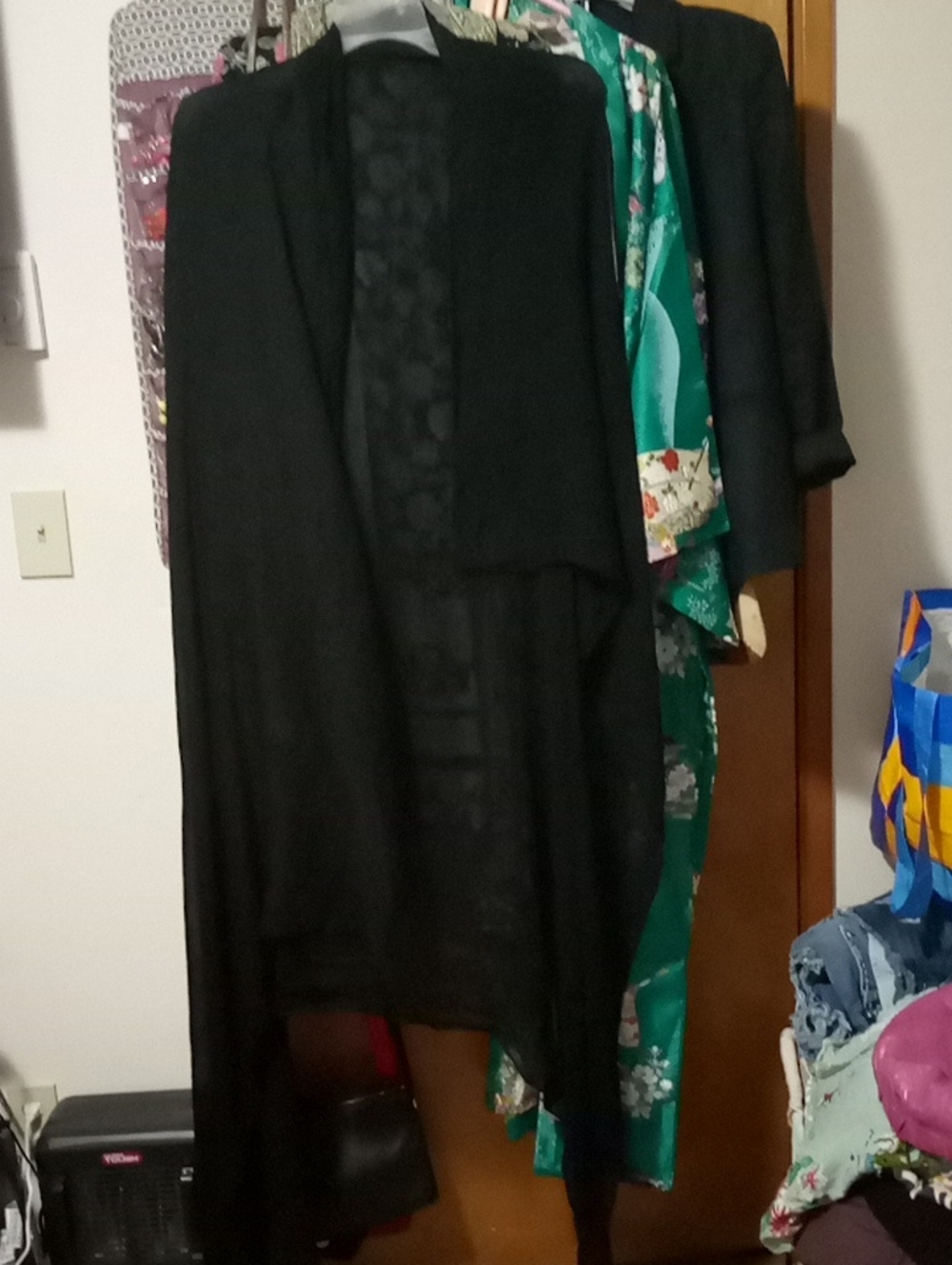 Black Long Sarong, Scarf, Cover Up
